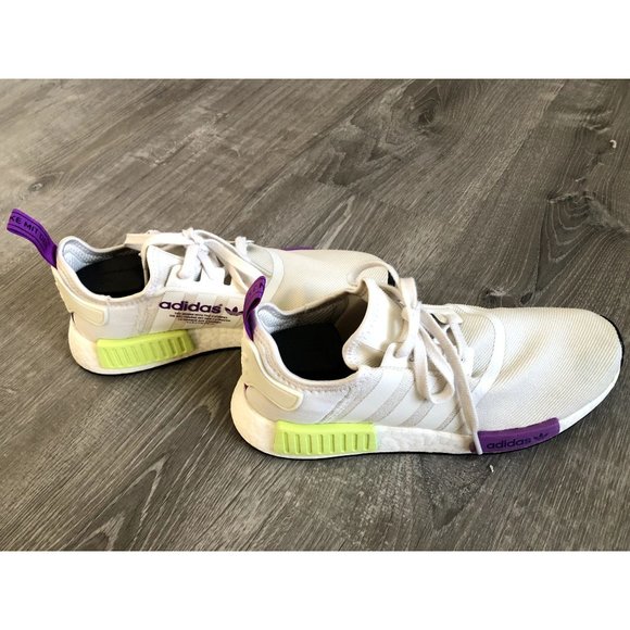 Adidas NMD R1 Chalk White Semi Solar Yellow Mens Authentic Size 9 main image 6